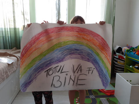 Desen curcubeu "Totul va fi bine"